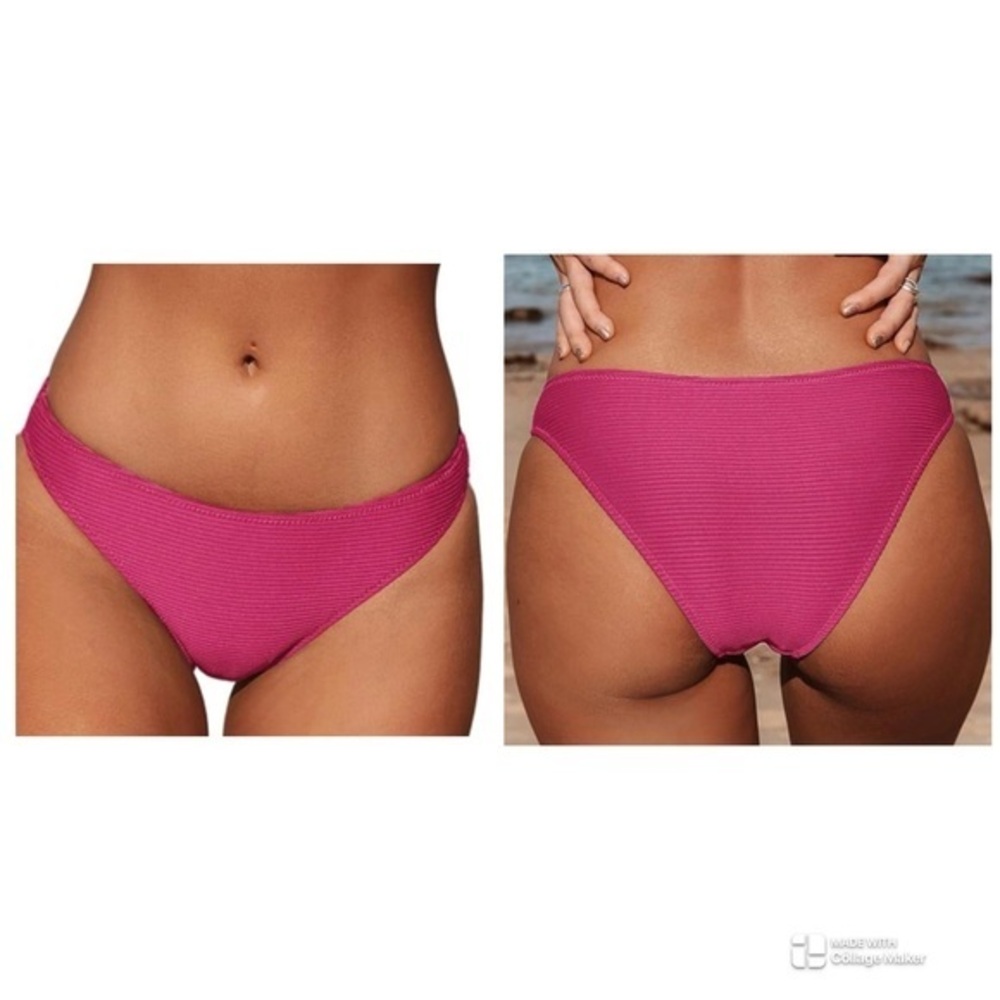 Cupshe Textured Low Rise Bikini Swimsuit Bottom Womens Size XL